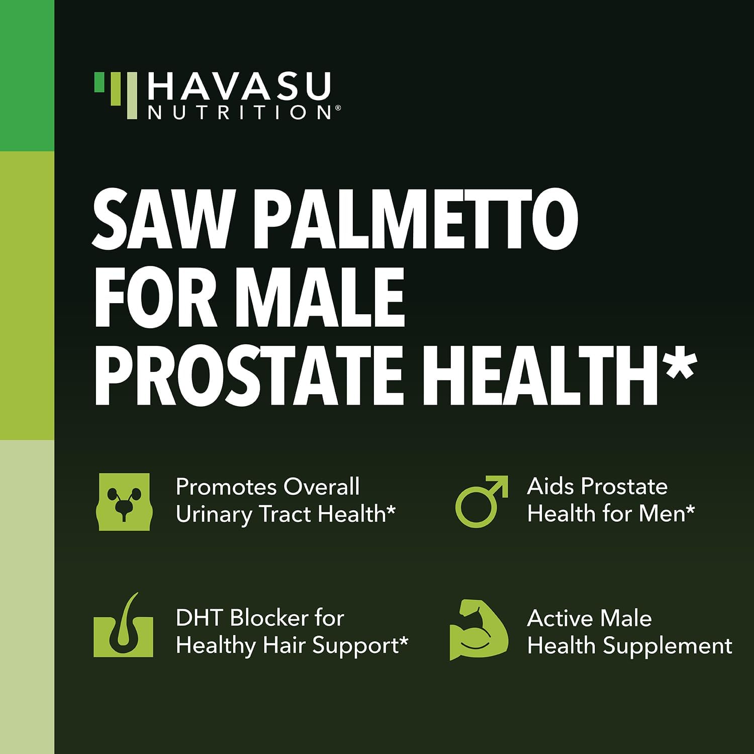Saw Palmetto for Men Prostate Health Supplement to Promote Urinary Tract Function - 500mg Per Serving - 100 Count
