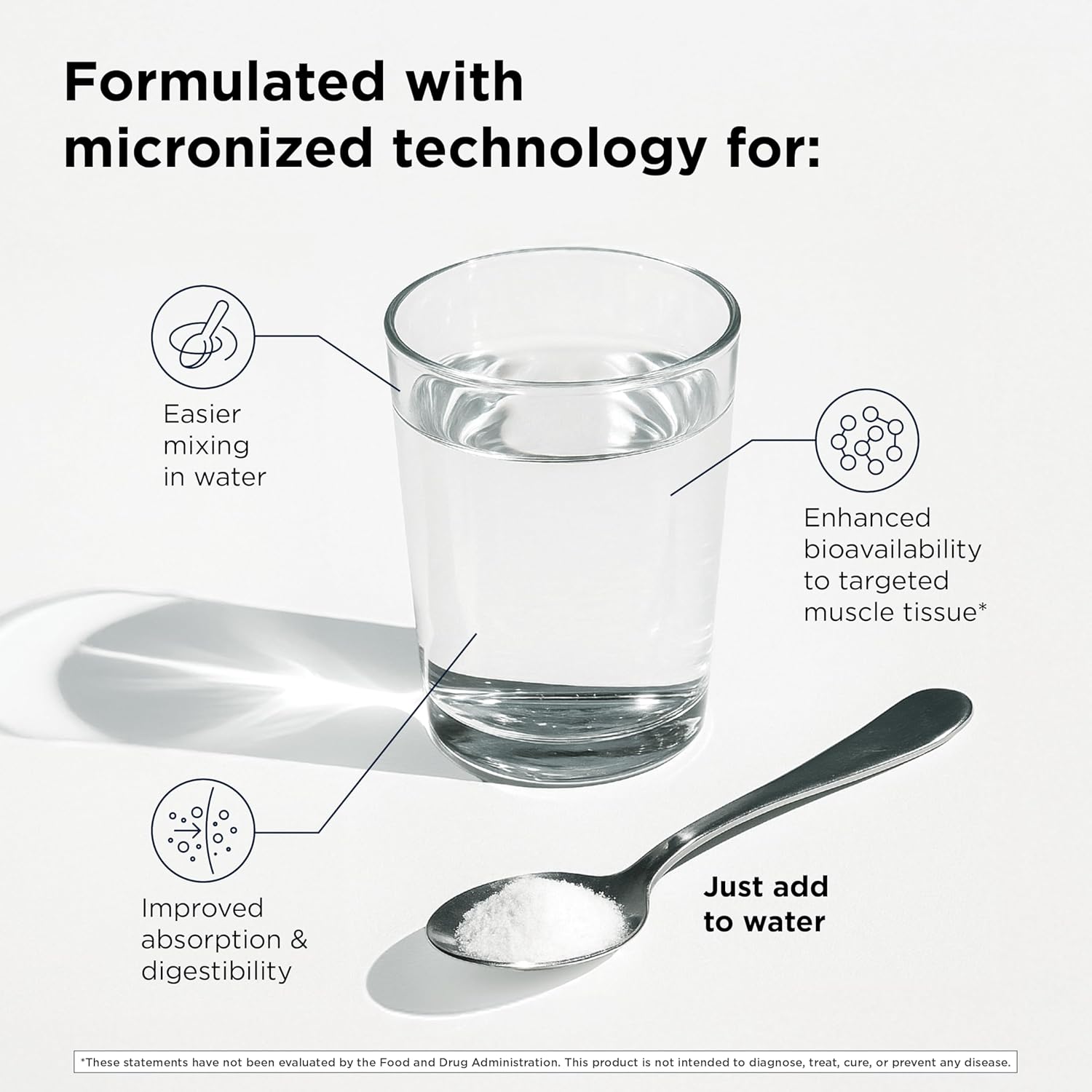 Designs for Health Micronized Creatine Monohydrate Unflavored Powder, 90 Servings, 5g per Serving