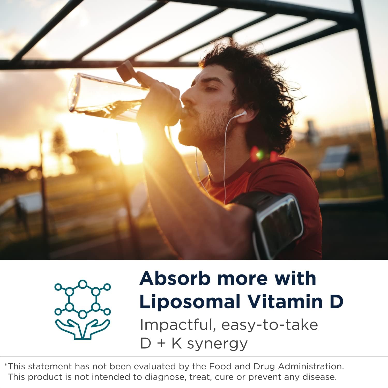 Designs for Health Liposomal D Supreme Vitamin D Liquid - 2500 IU Vitamin D3 + Vitamin K (K1 + K2) (100 Servings / 1.7oz)