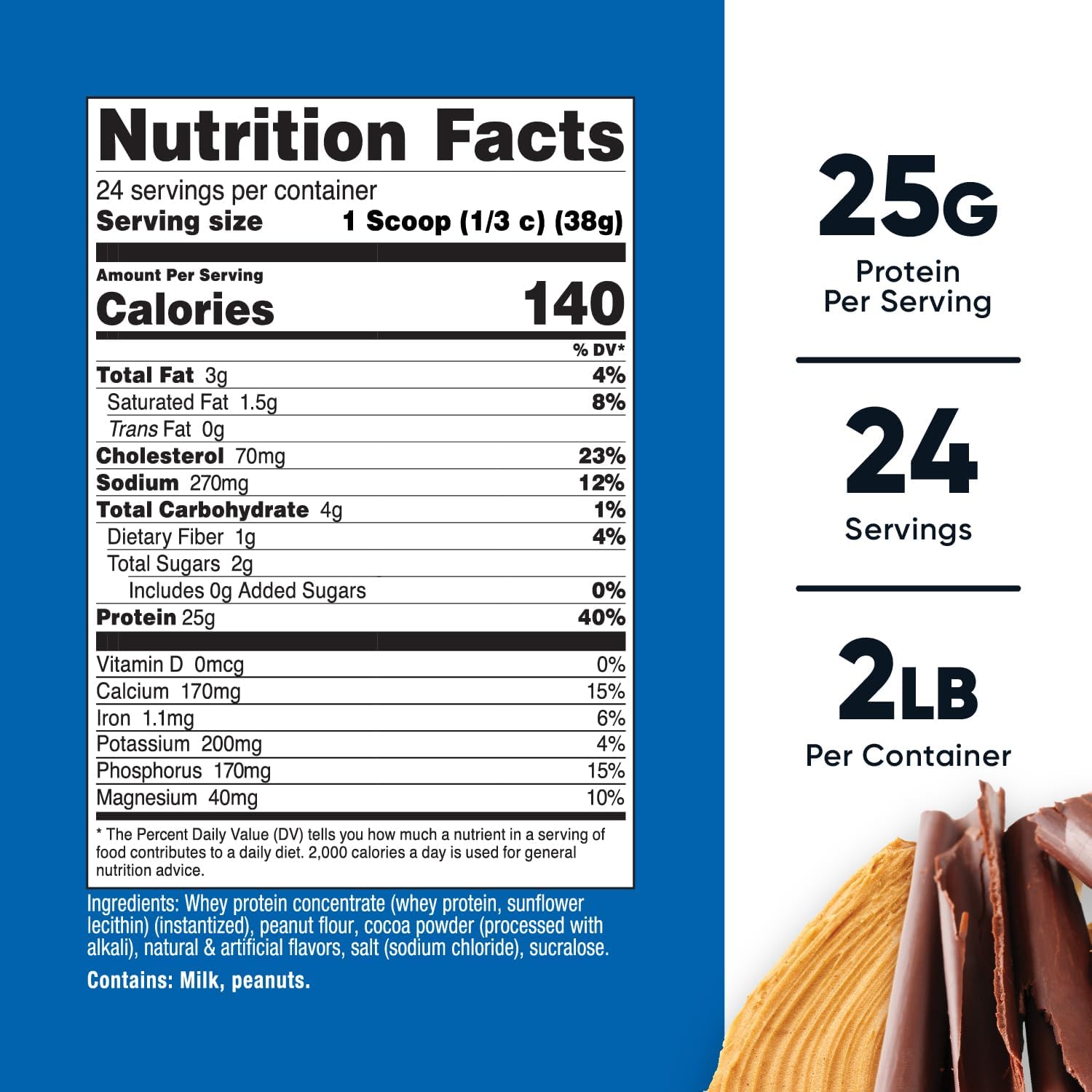 Nutricost Whey Protein Concentrate (Chocolate Peanut Butter) 2LBS