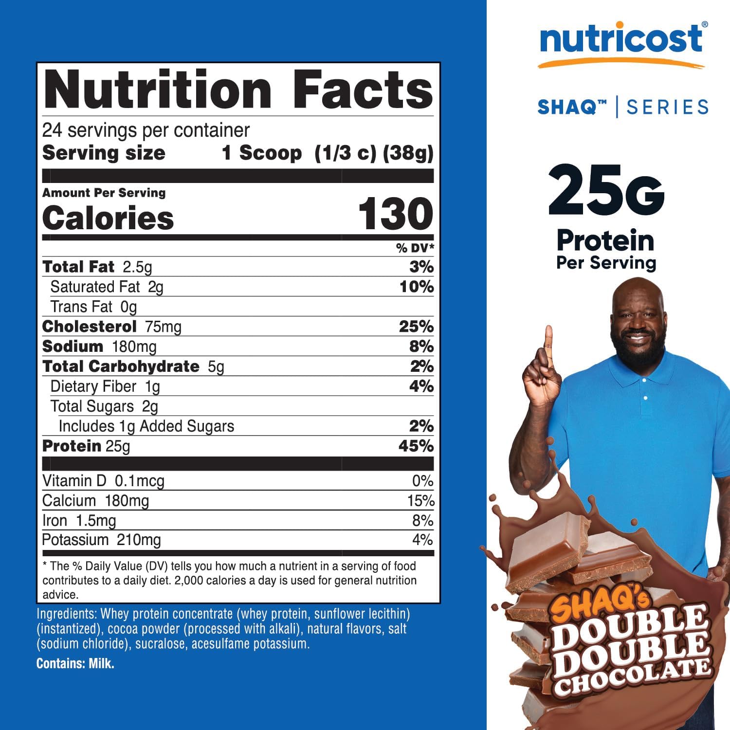 Nutricost Whey Protein Concentrate Powder (Shaq's Double Double Chocolate) 2LBS