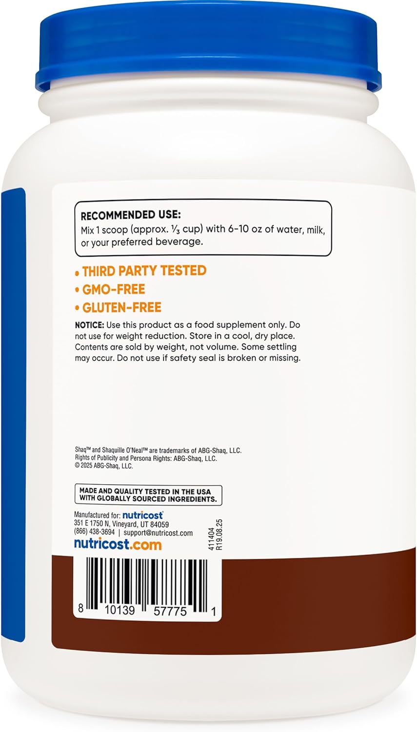 Nutricost Whey Protein Concentrate Powder (Shaq's Double Double Chocolate) 2LBS
