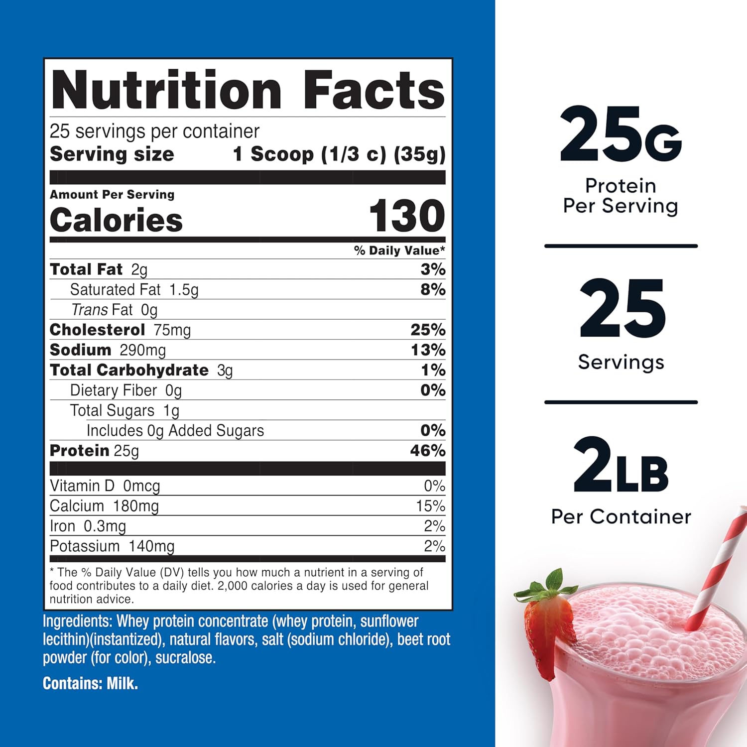 Nutricost Whey Protein Concentrate (Strawberry Milkshake) 2LBS