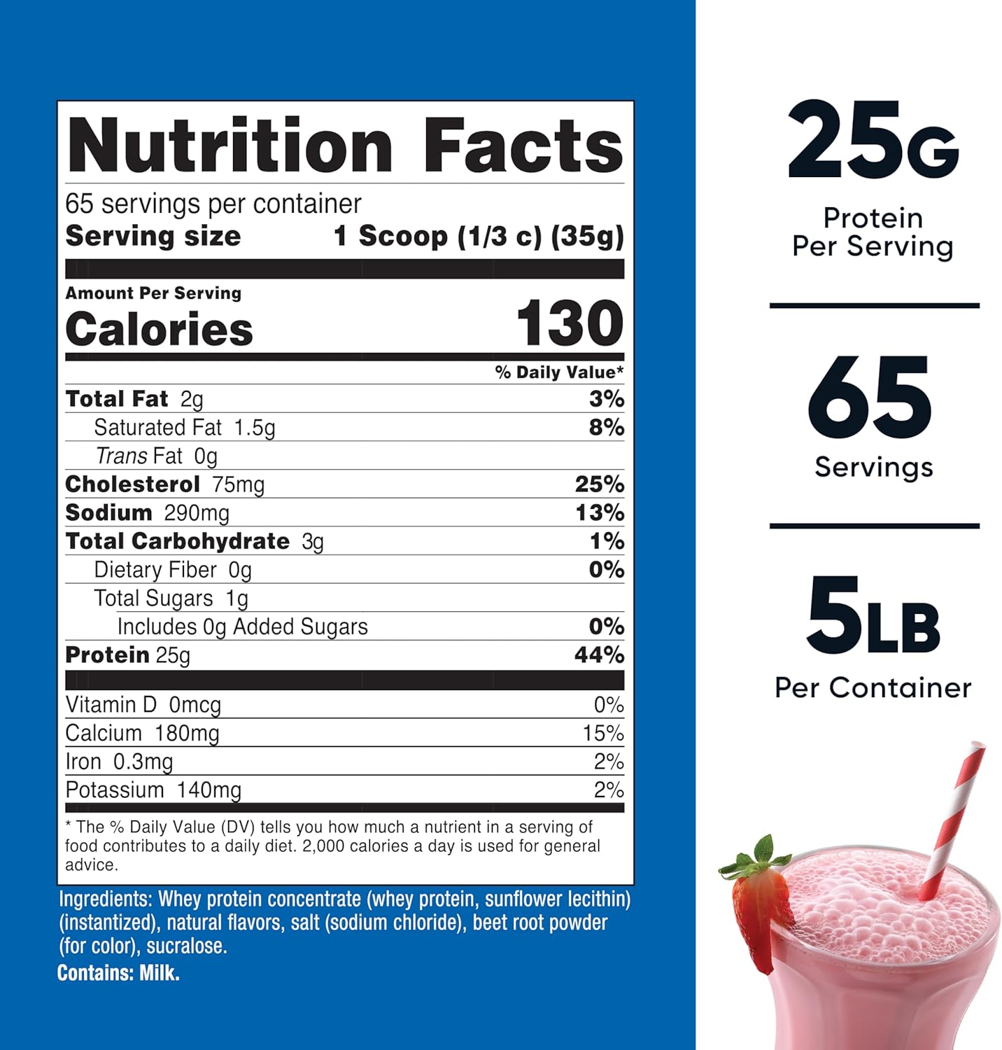 Nutricost Whey Protein Concentrate (Strawberry Milkshake) 5LBS