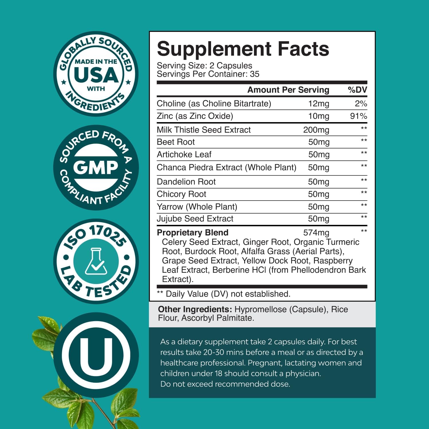 Liver Cleanse Detox & Repair - Milk Thistle Supplement for Digestion & Immune Health - 70 Count