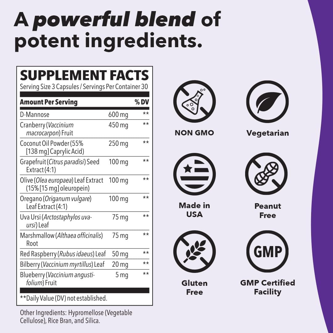 Urinari-X - Urinary Tract Support - Fast Acting UTI Relief - Vitamin Supplement for Healthy Bladder Function & Immunity - 90 Capsules