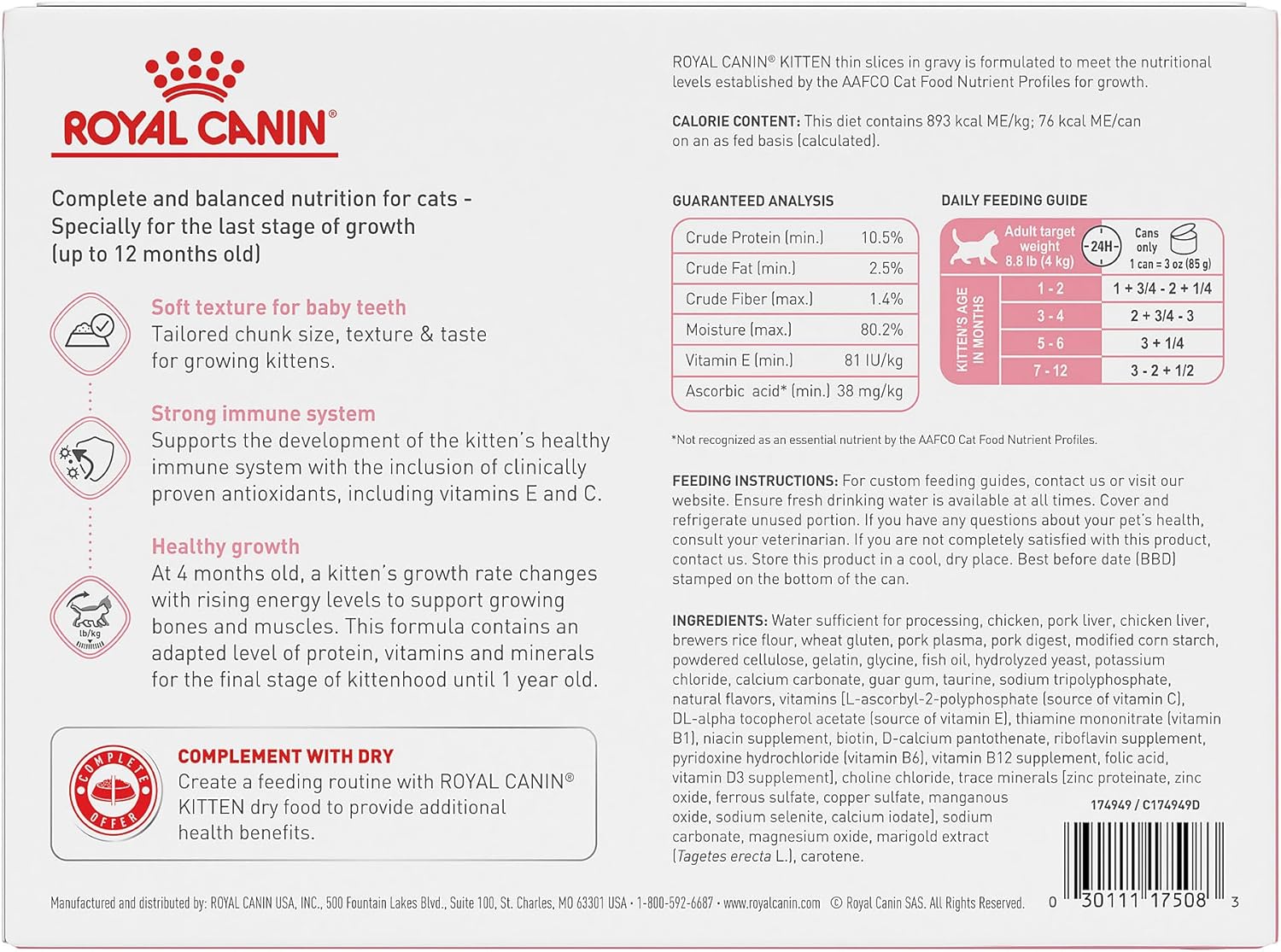 Royal Canin Feline Health Nutrition Kitten 3 oz (Pack of 12)