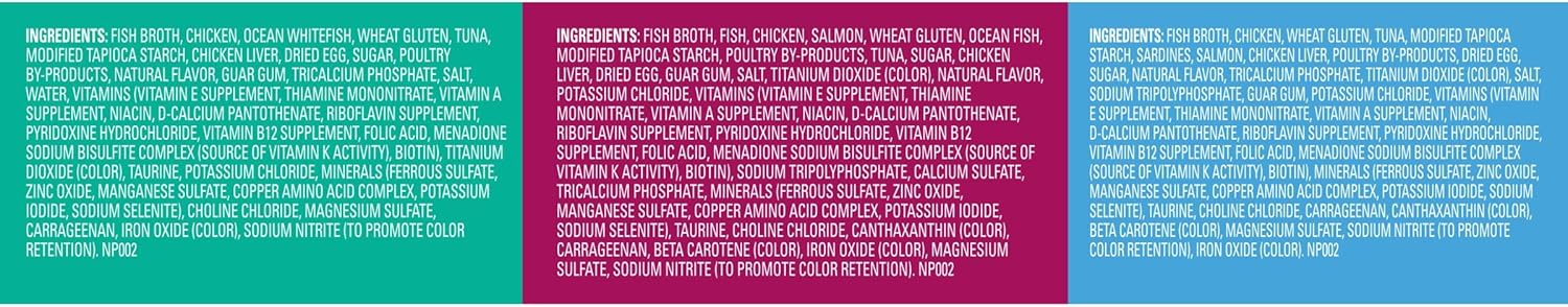 Meow Mix Seafood Favorites Chunks in Gravy Wet Cat Food Variety Pack, 2.75 Ounce (Pack of 12)