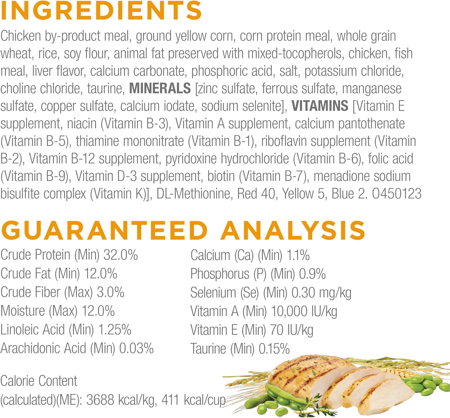 Purina Cat Chow Complete High Protein Dry Cat Food With Real Chicken - (Pack of 4) 3.15 lb. Bags