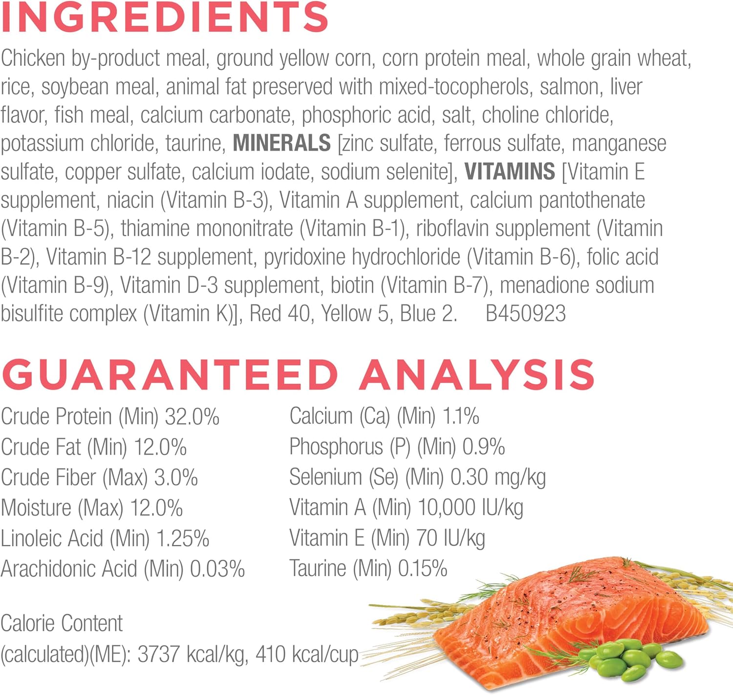 Purina Cat Chow Complete High Protein Dry Cat Food With Real Salmon - (Pack of 4) 3.15 lb. Bags