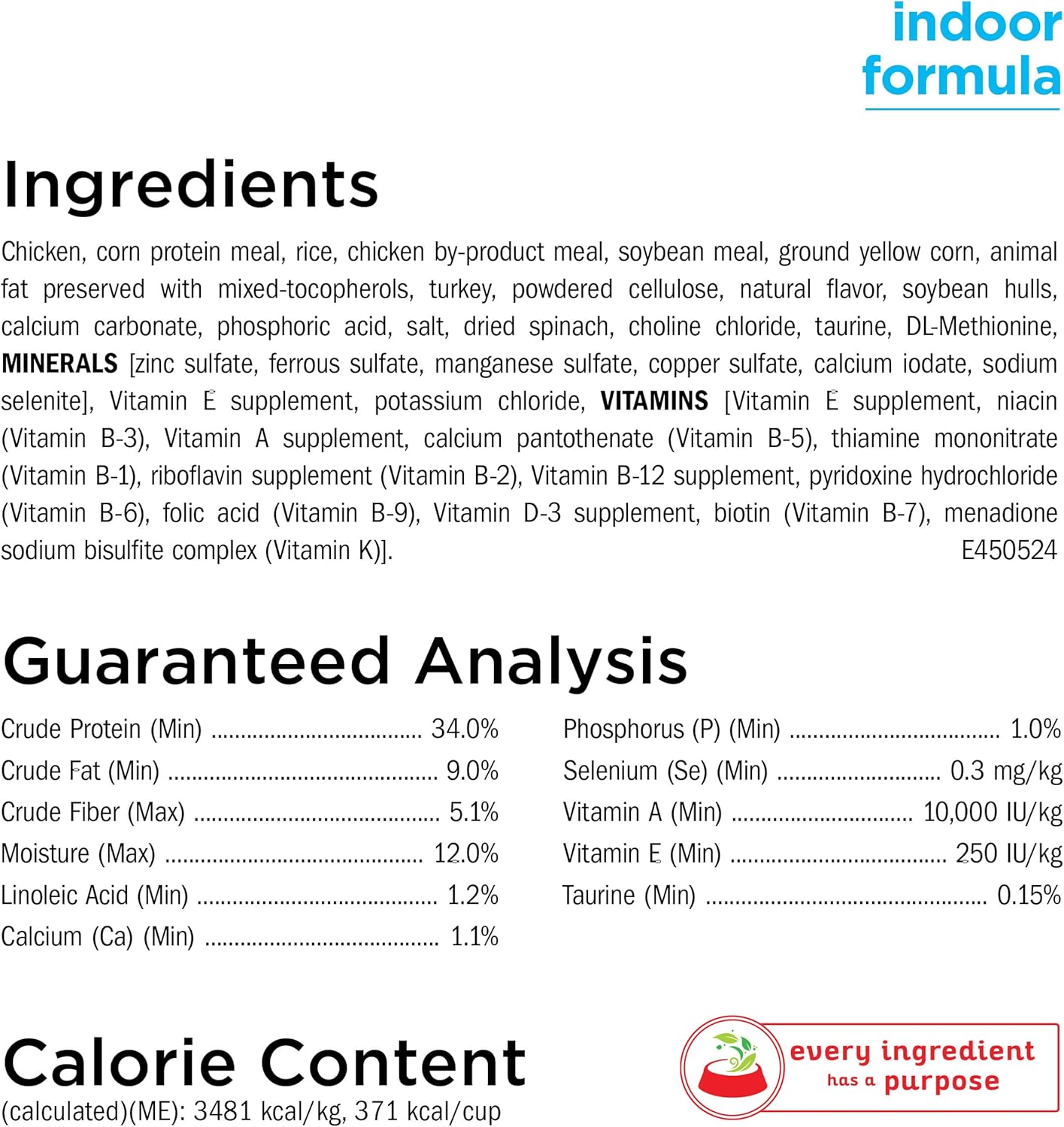 Purina Cat Chow Hairball, Healthy Weight, Indoor - (Pack of 4) 3.15 lb. Bags