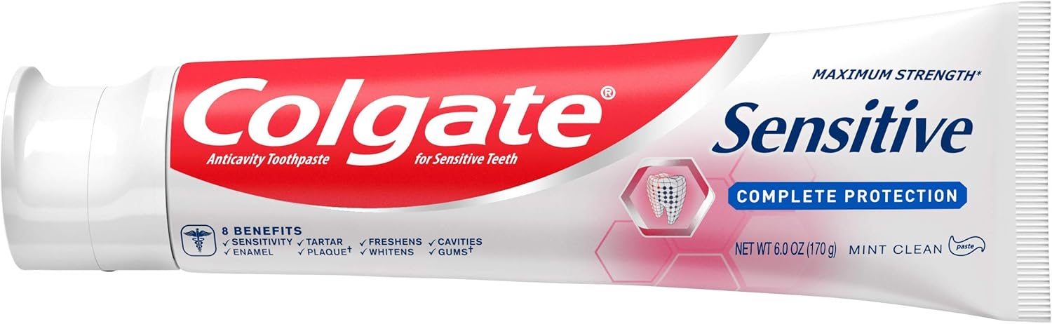 Colgate Sensitive Toothpaste, Complete Protection, Mint - 6 Ounce (Pack of 3)