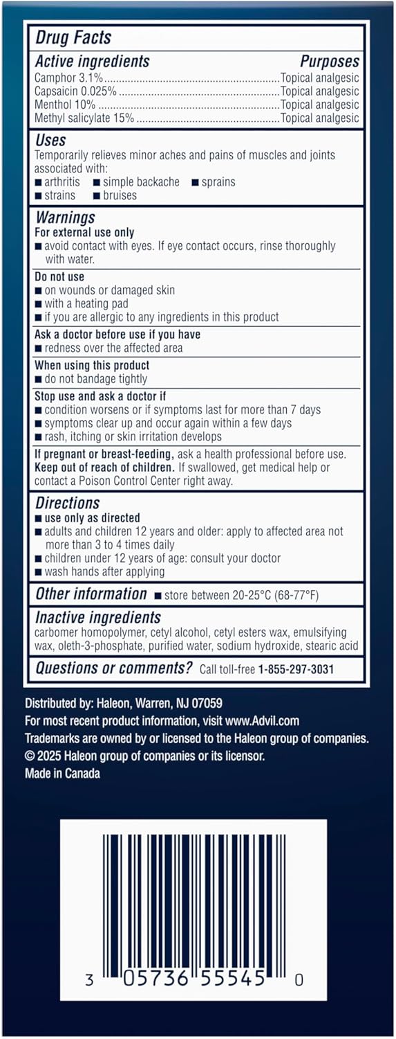 Advil Targeted Relief Pain Relieving Cream with Massage Applicator, 2.5 oz