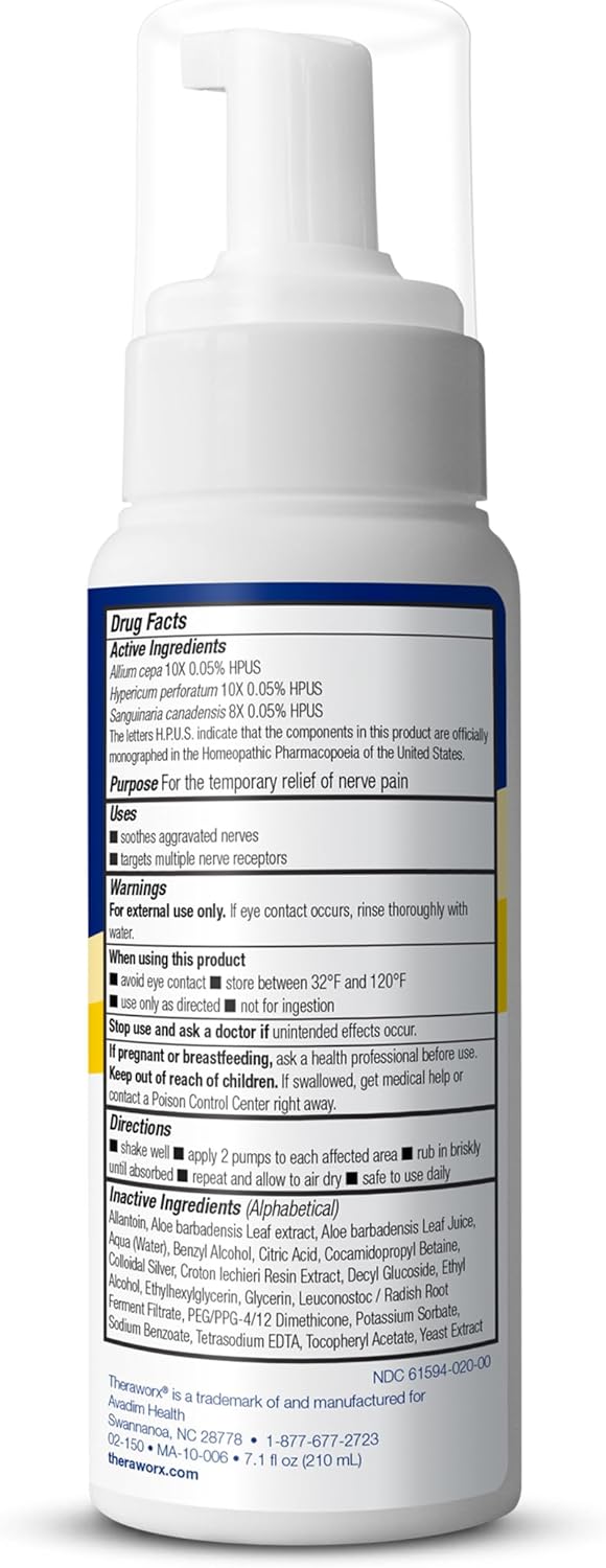Theraworx Fast-Acting Nerve Relief Foam Aggravated Nerve Discomfort Relief - 7.1 oz - 1 Count