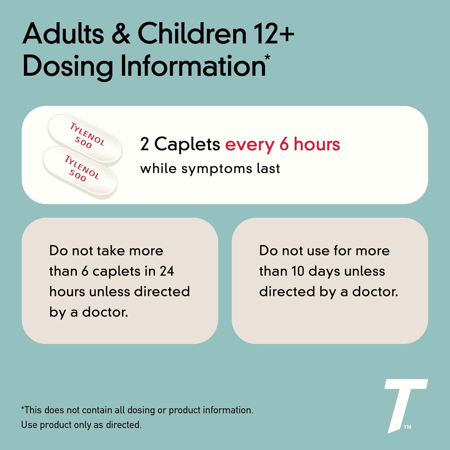 Tylenol Extra Strength Acetaminophen 500 mg Caplets, Fast, Strong Pain Relief, Fever Reducer, Pills for Headache, 225 Count