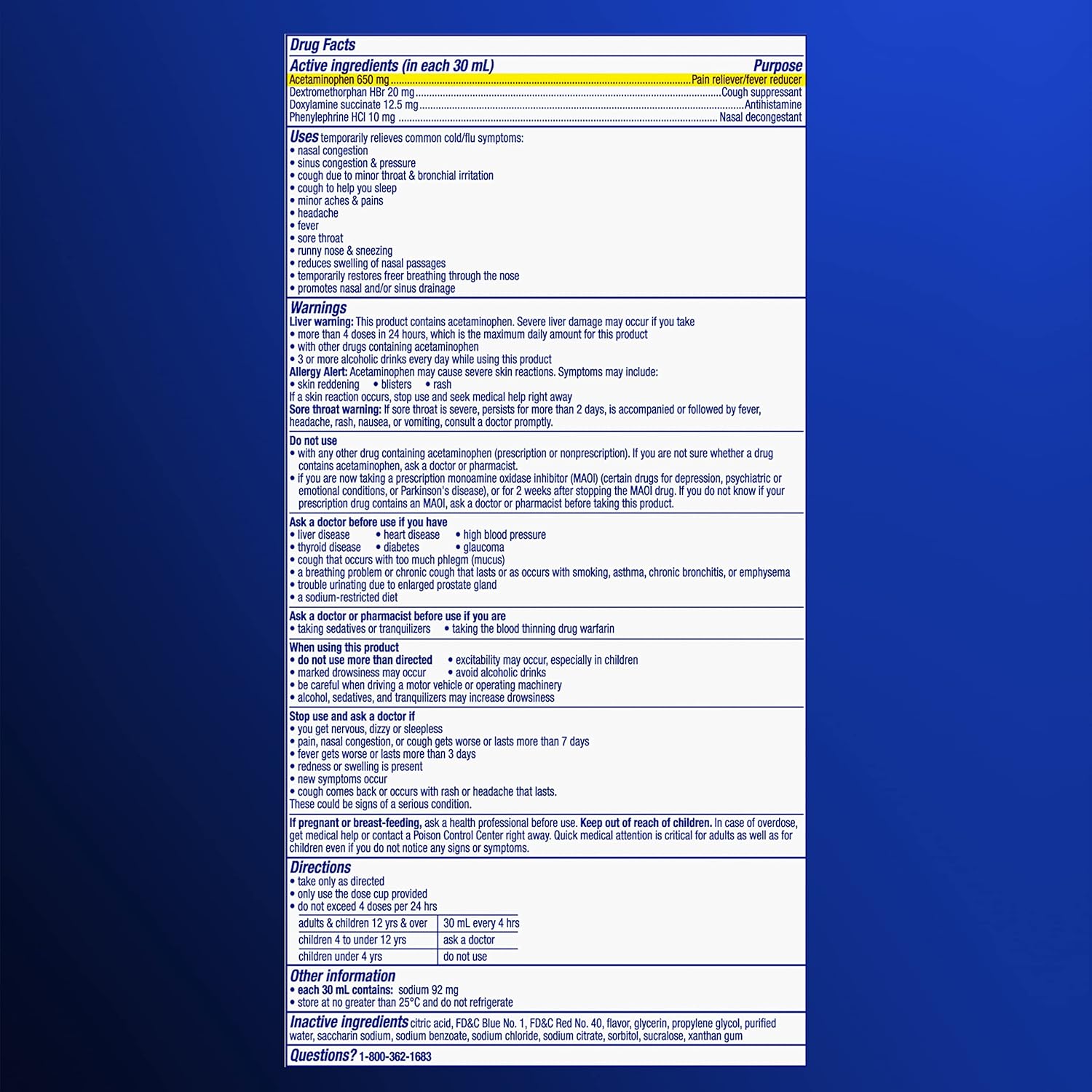 Vicks NyQuil Severe Cold & Flu Nighttime Relief Berry Flavor Liquid 8 Fl Oz