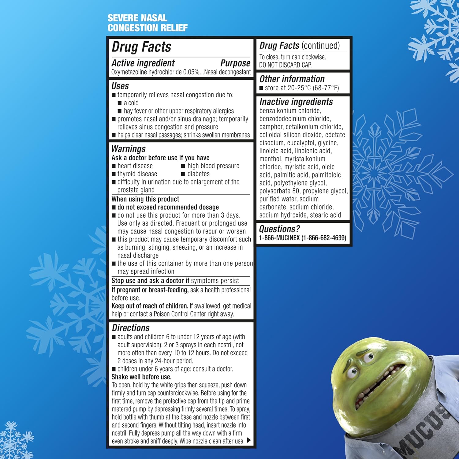 Mucinex Sinus-Max Nasal Spray Decongestant, 12 Hour Over-The-Counter Medication Nose Spray for Sinus Relief, Clear & Cool 3/4 Fl Oz( 22ML)