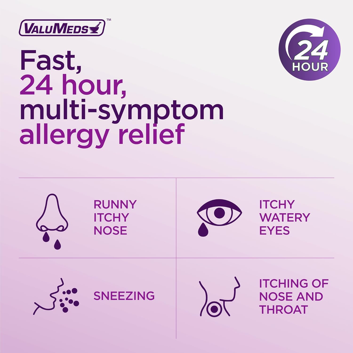ValuMeds | Compare to Allegra | Fexofenadine HCl 180mg | 24-Hour Allergy Relief (100 Count)