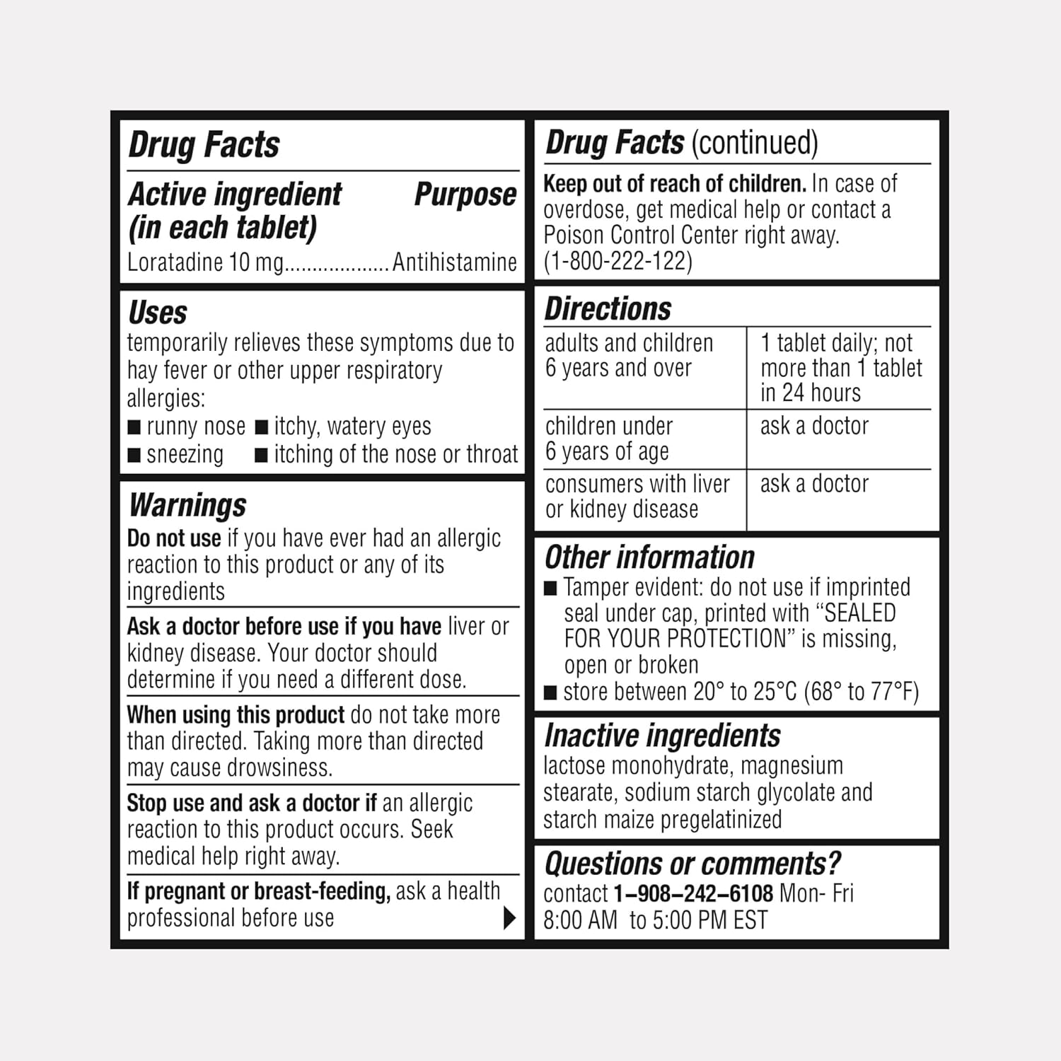 ValuMeds Loratadine 10mg Non-Drowsy 24-Hour Allergy Relief Indoor & Outdoor | 365 Tablets