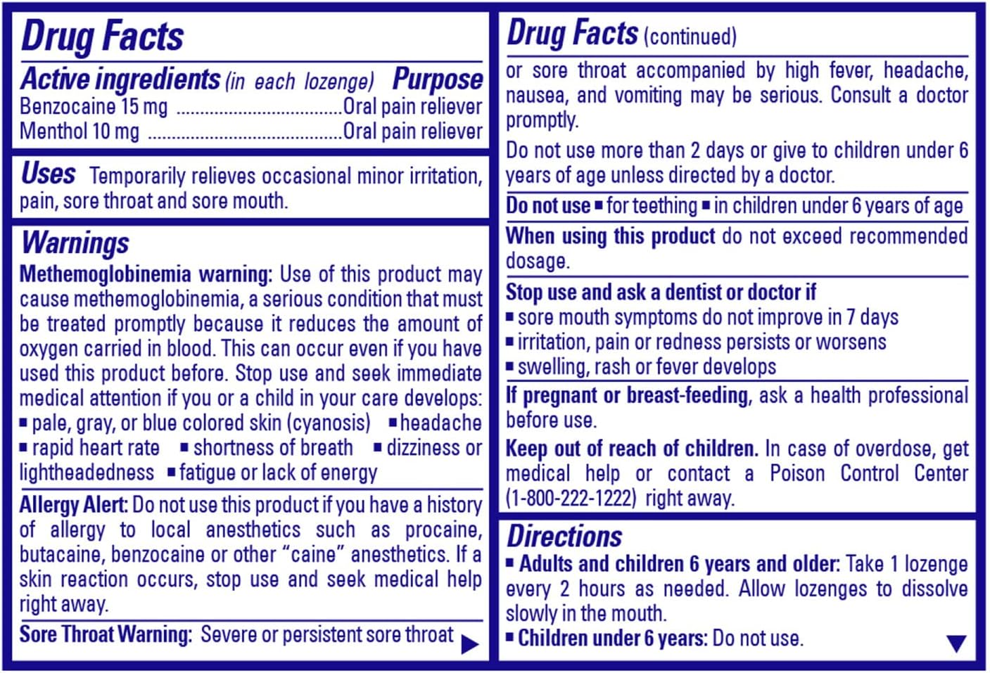 Chloraseptic Max Strength Sore Throat Lozenges, Wild Berries, 15 Count, 3 Pack