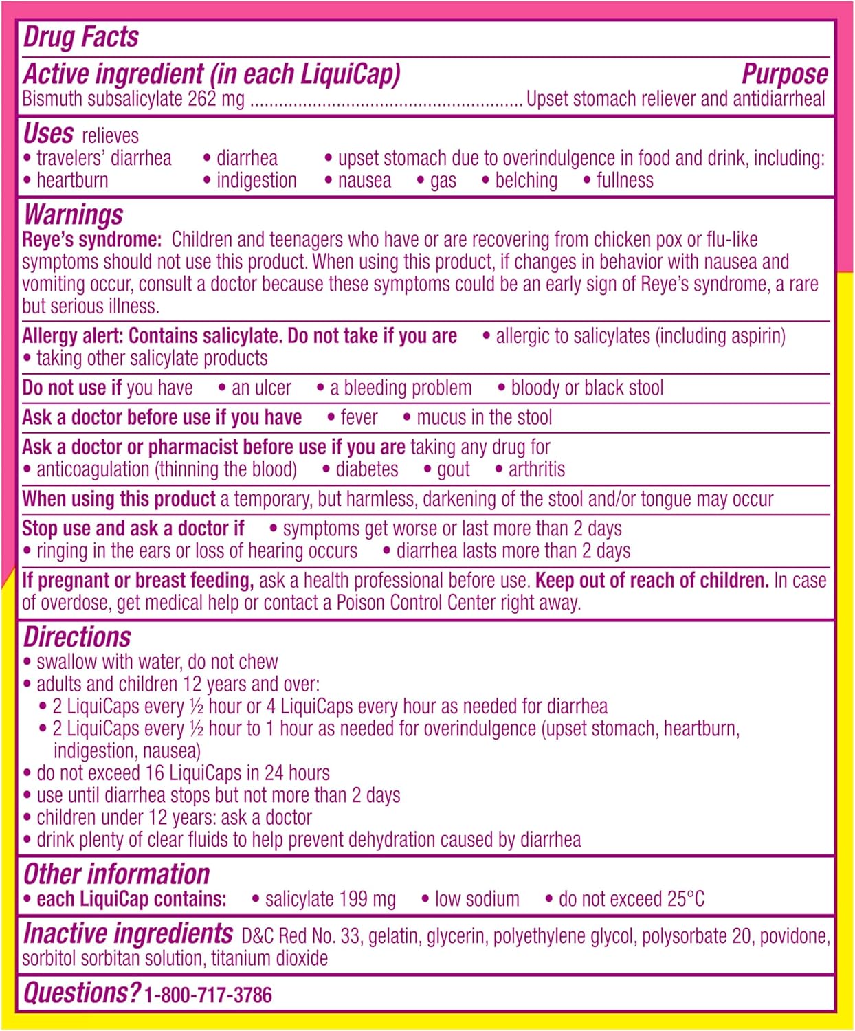 Pepto Bismol Liquicaps, Upset Stomach Relief, Nausea Relief, Heartburn Relief, Indigestion Relief No Flavor, 48 ct