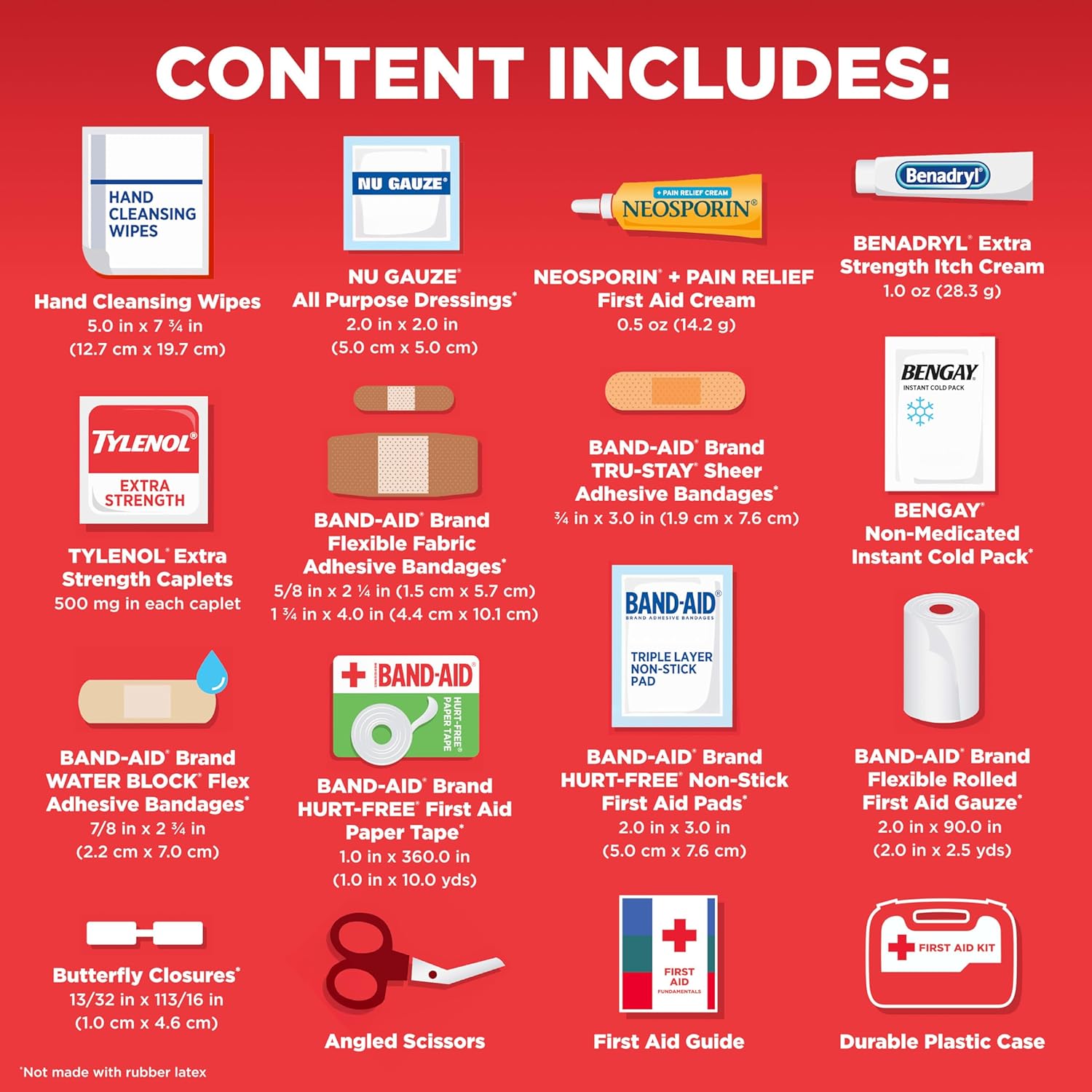 All-Purpose Portable Compact First Aid Kit for Minor Cuts, Scrapes, Sprains & Burns, Perfect for Home, 160 Piece