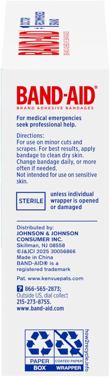 BAND-AID Brand Clear Waterproof Adhesive Bandages, Sterile First-Aid for Minor Wounds, Cuts & Scrapes, 60 ct