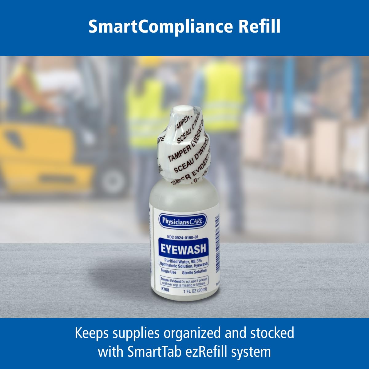 First Aid Only Eye Wash Solution, Sterile Isotonic Buffered Solution for Flushing & Irrigating Eyes, 1-oz Bottle