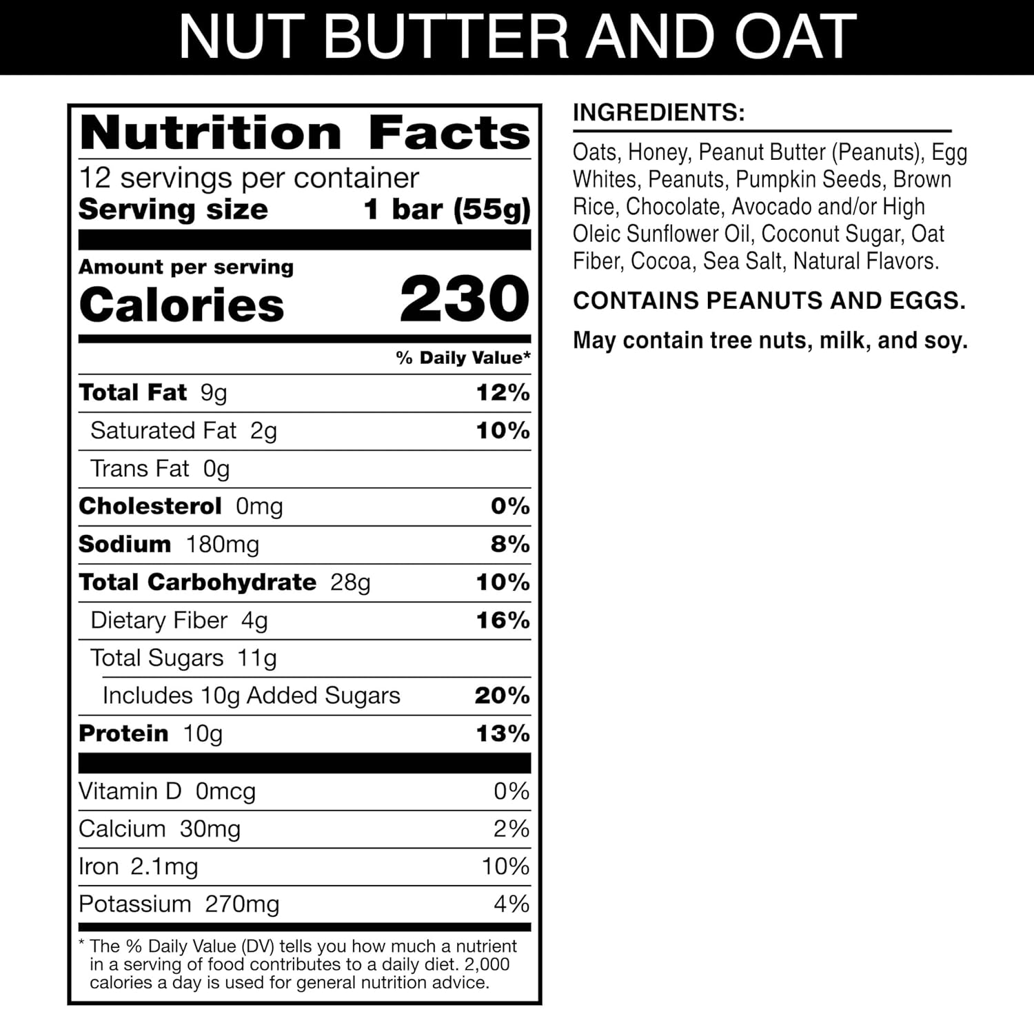 RXBAR Nut Butter and Oat Protein Bars, Protein Snacks, Snack Bars, Dark Chocolate Peanut Butter, 23.2oz Box (12 Count)