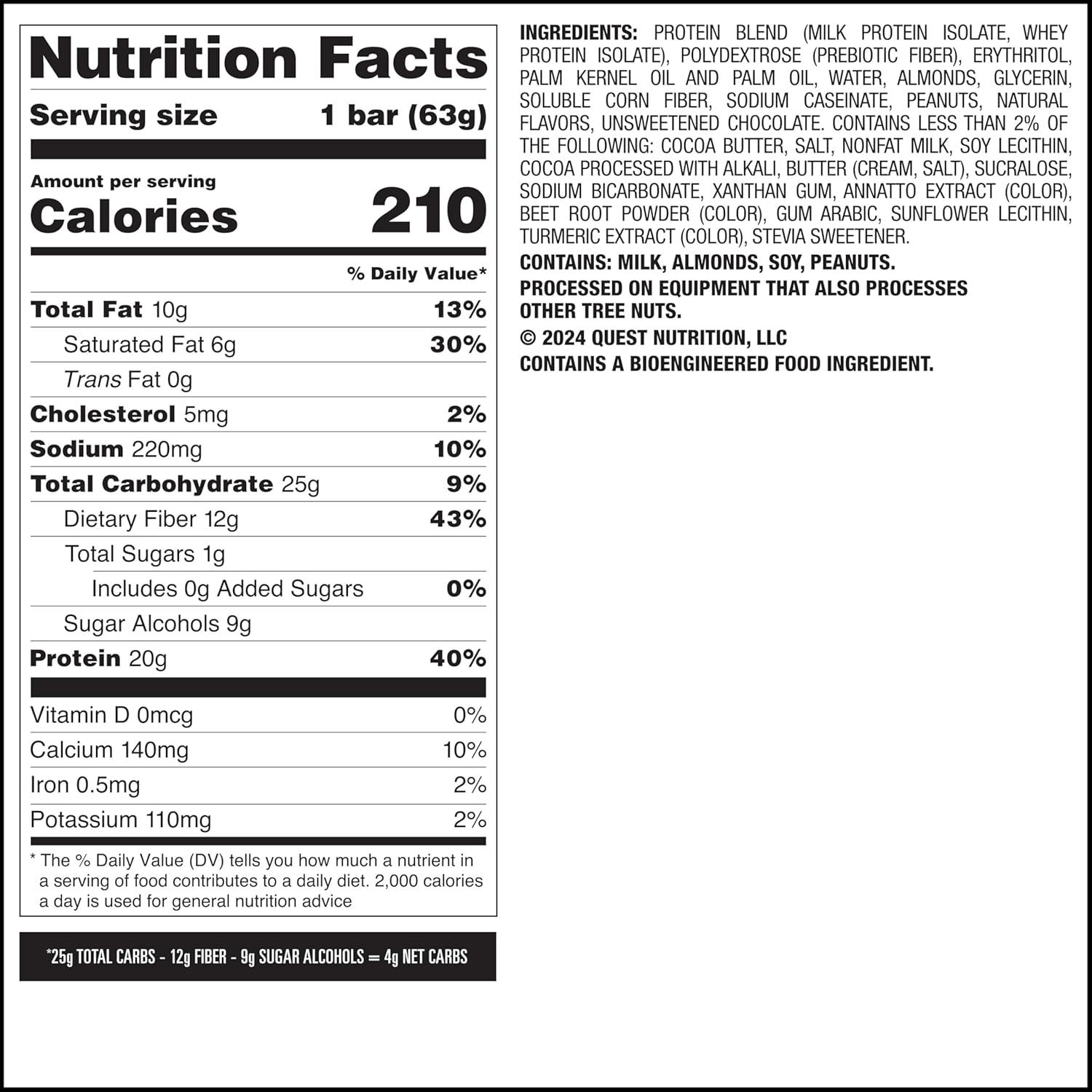 Quest Nutrition Overload Protein Bars, Sundae Funday, 20g Protein, 12 Count