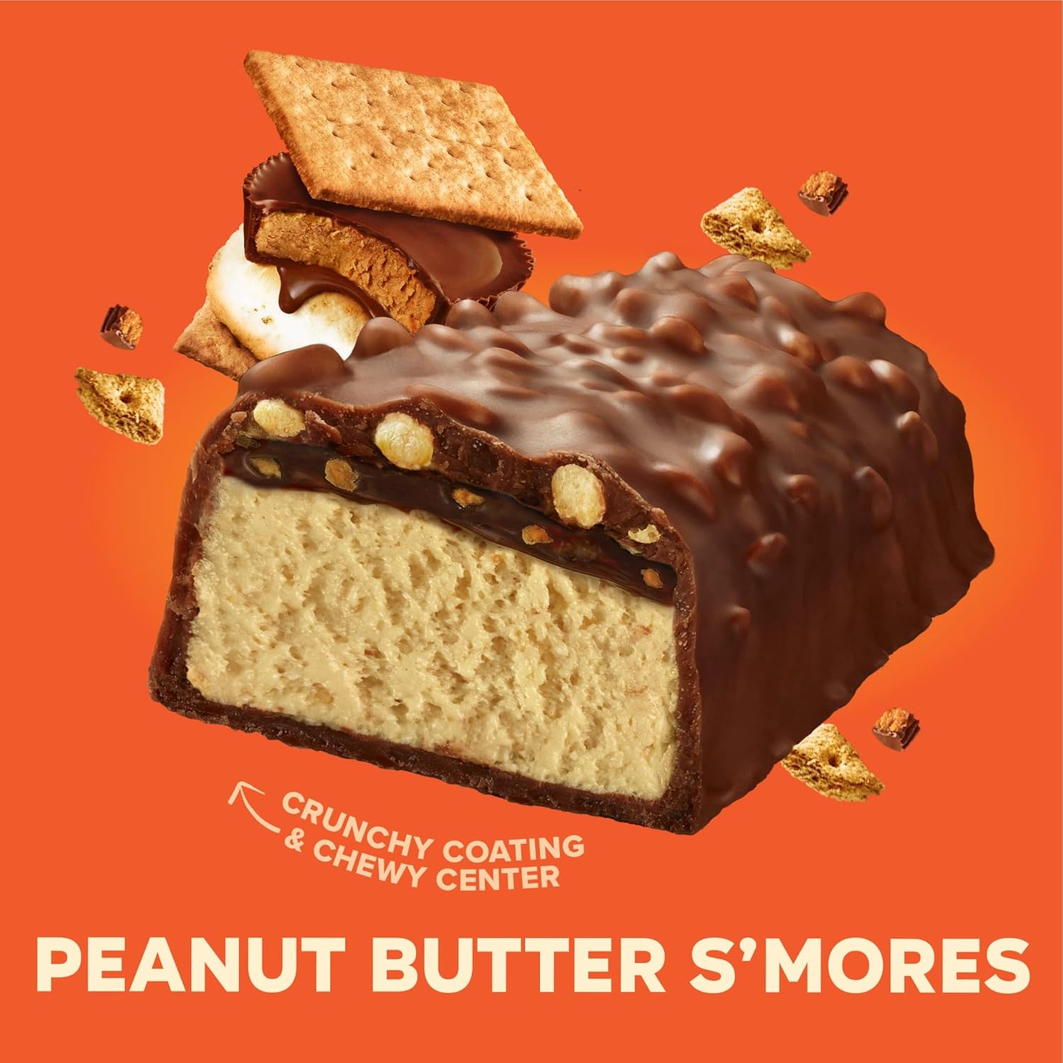 Pure Protein AMMMAZE Peanut Butter S’mores Bars, 20g Protein, 12 Count – Meal Replacement Bar for On-the-Go