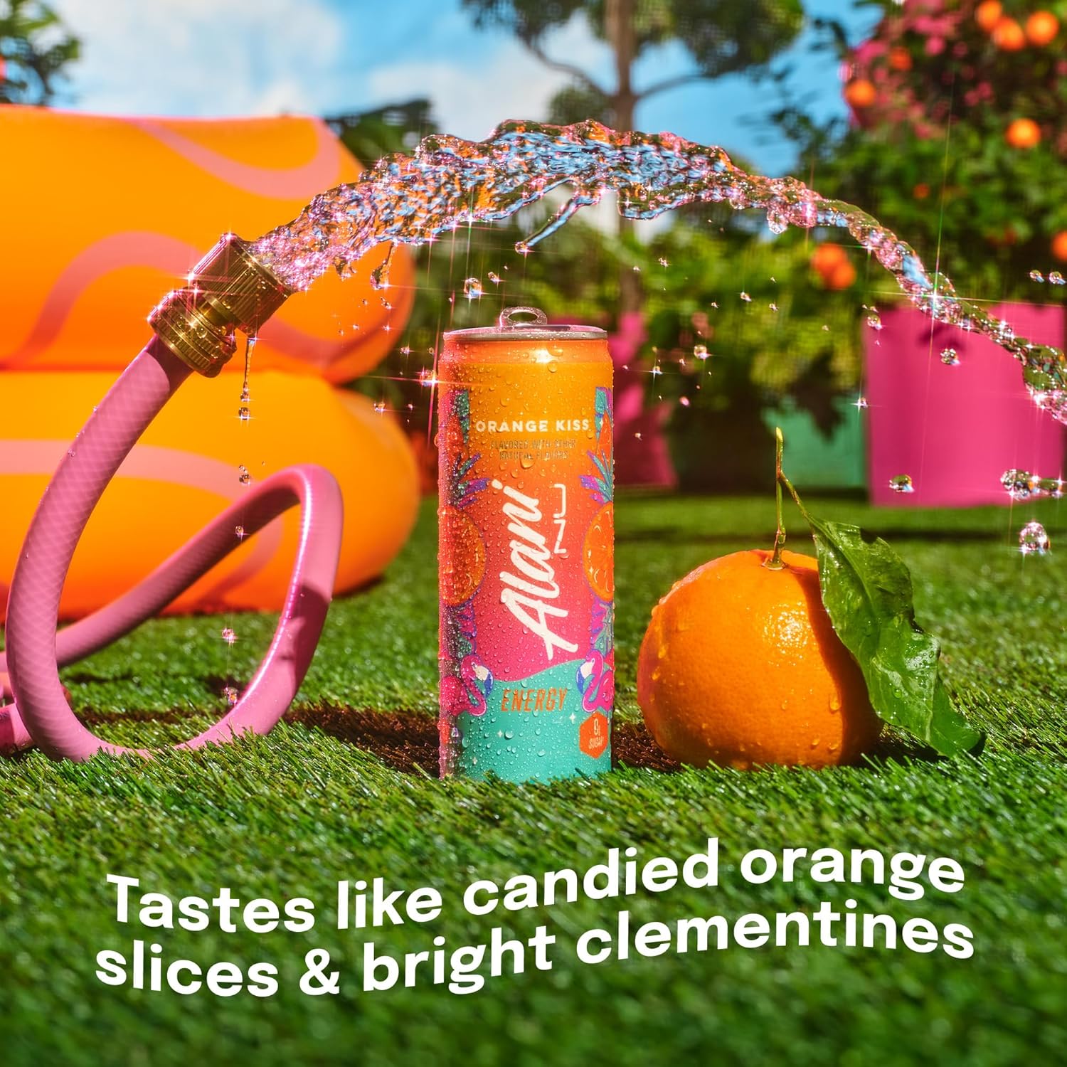 Alani Nu ORANGE KISS, Sugar Free, Low Calorie Energy Drinks, 200mg Caffeine, 12 Pack