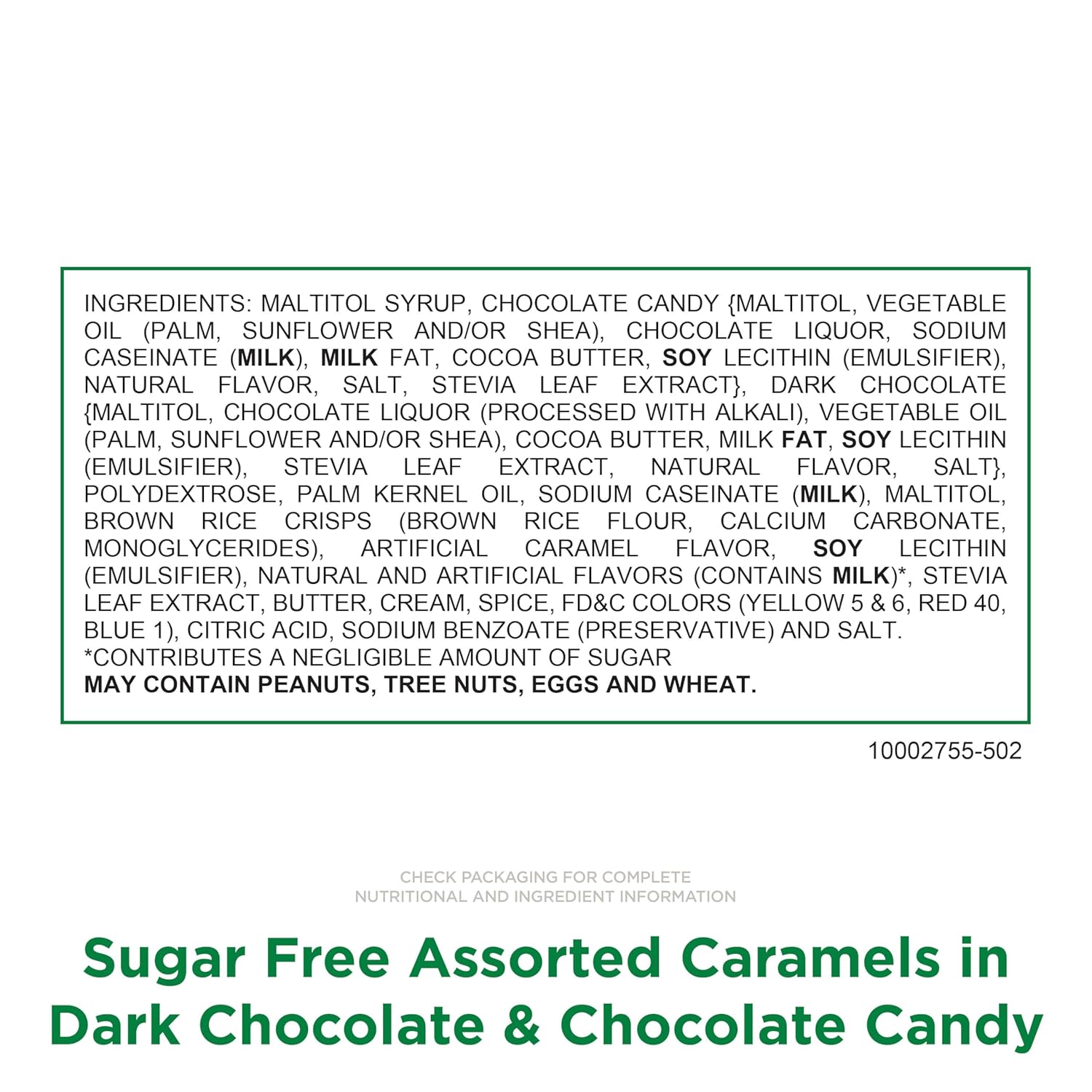 RUSSELL STOVER Sugar Free Assorted Caramels in Chocolate Candy, 15.3 oz. bag