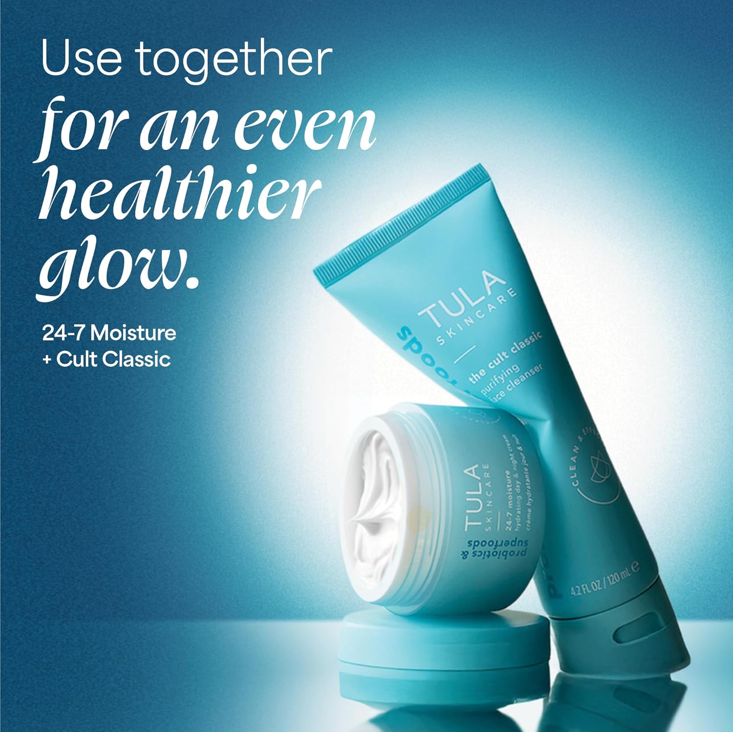 TULA Skin Care 24-7 Hydrating Day & Night Cream - Nourishing Moisturizer for Face, Contains Watermelon & Apple Extract