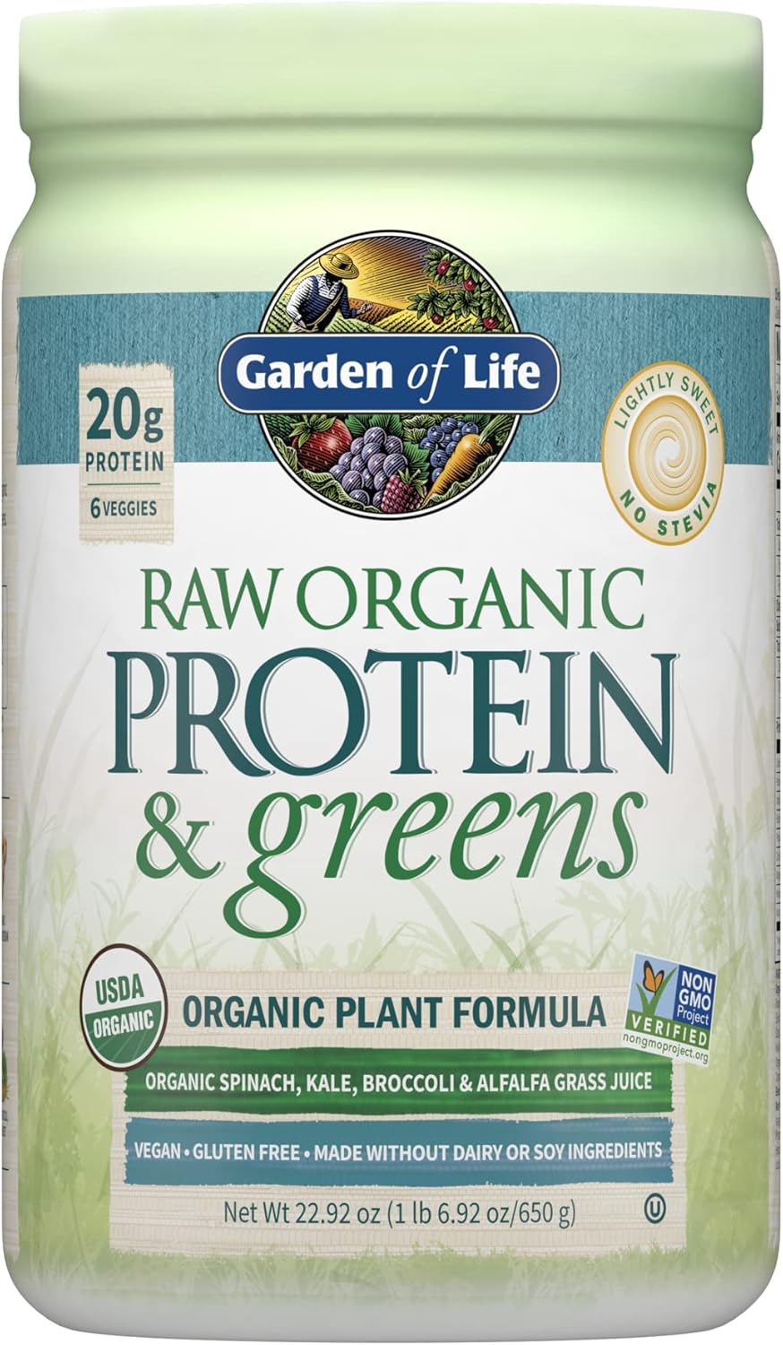 Garden of Life Raw Organic Protein Made Without Dairy 20 Servings
