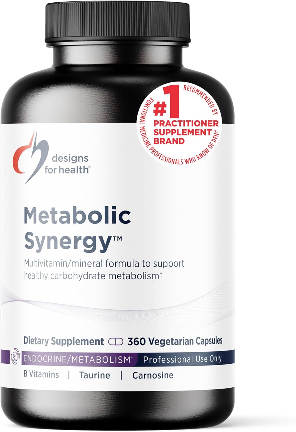 Designs for Health Metabolic Synergy - Multivitamin and Mineral Supplement (360 Capsules)