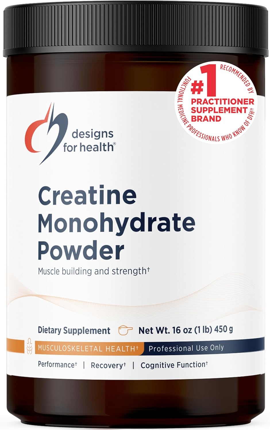 Designs for Health Micronized Creatine Monohydrate Unflavored Powder, 90 Servings, 5g per Serving