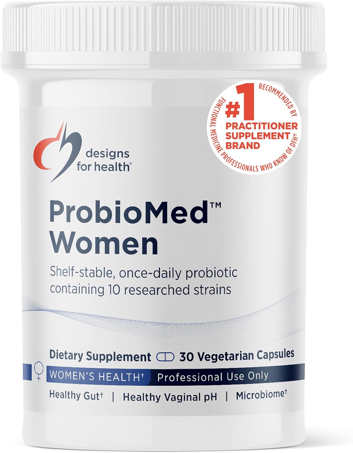 Designs for Health ProbioMed Women - Vaginal Probiotics to Support pH Balance, Vaginal Comfort (30 Capsules)