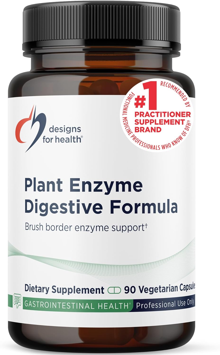 Designs for Health Plant Enzyme Digestive Formula - Vegetarian Digestive Enzymes Supplement (90 Capsules)
