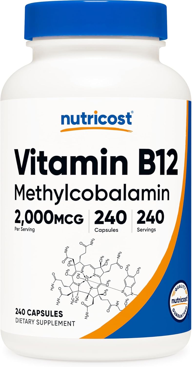 Nutricost Vitamin B12 (Methylcobalamin) 2000mcg, 240 Capsules