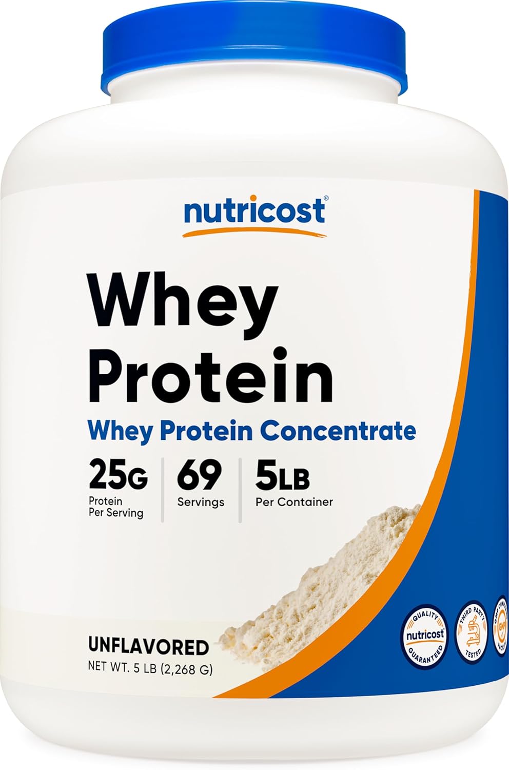 Nutricost Whey Protein Powder, Unflavored, 5 pounds - from Whey Protein Concentrate