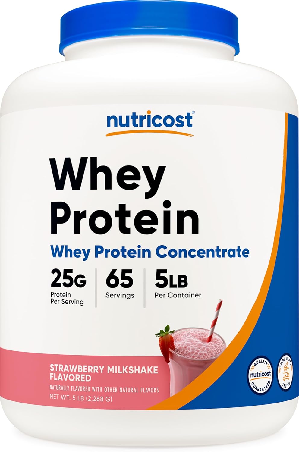 Nutricost Whey Protein Concentrate (Strawberry Milkshake) 5LBS