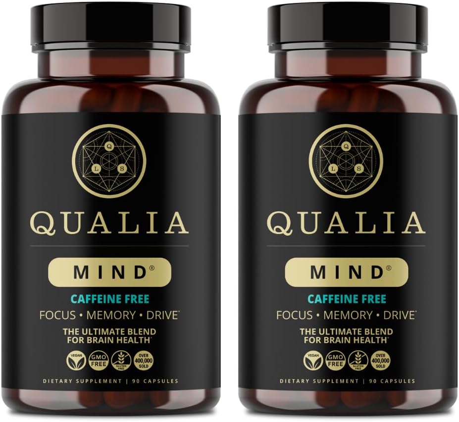 Qualia Mind (Caffeine Free) | Doctor-Formulated Nootropic to Fuel Focus & Concentration* | Drive & Productivity | 6 Week Supply