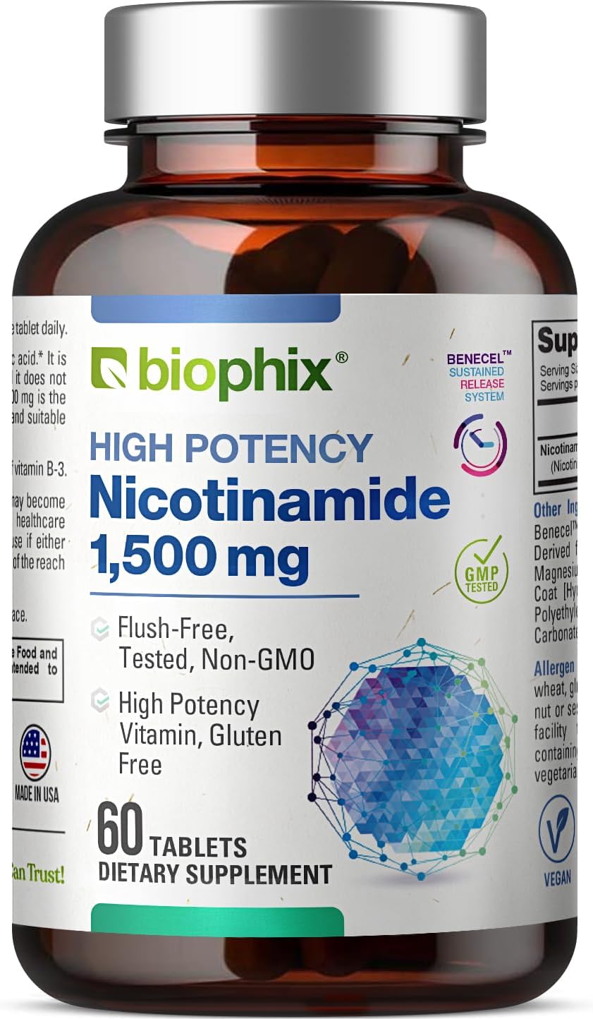 biophix B-3 Nicotinamide 1500 mg 60 Tablets Maximum Strength