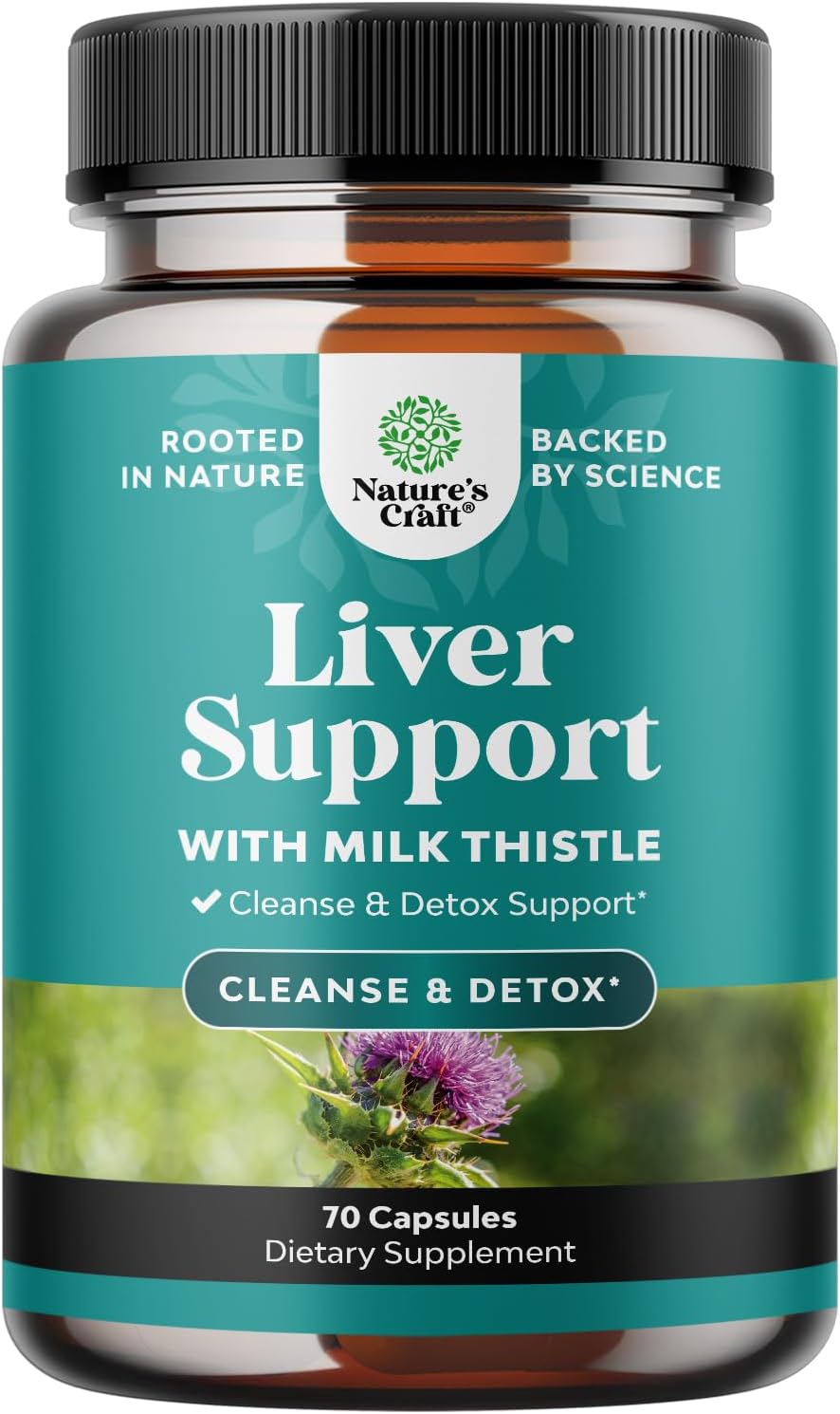 Liver Cleanse Detox & Repair - Milk Thistle Supplement for Digestion & Immune Health - 70 Count