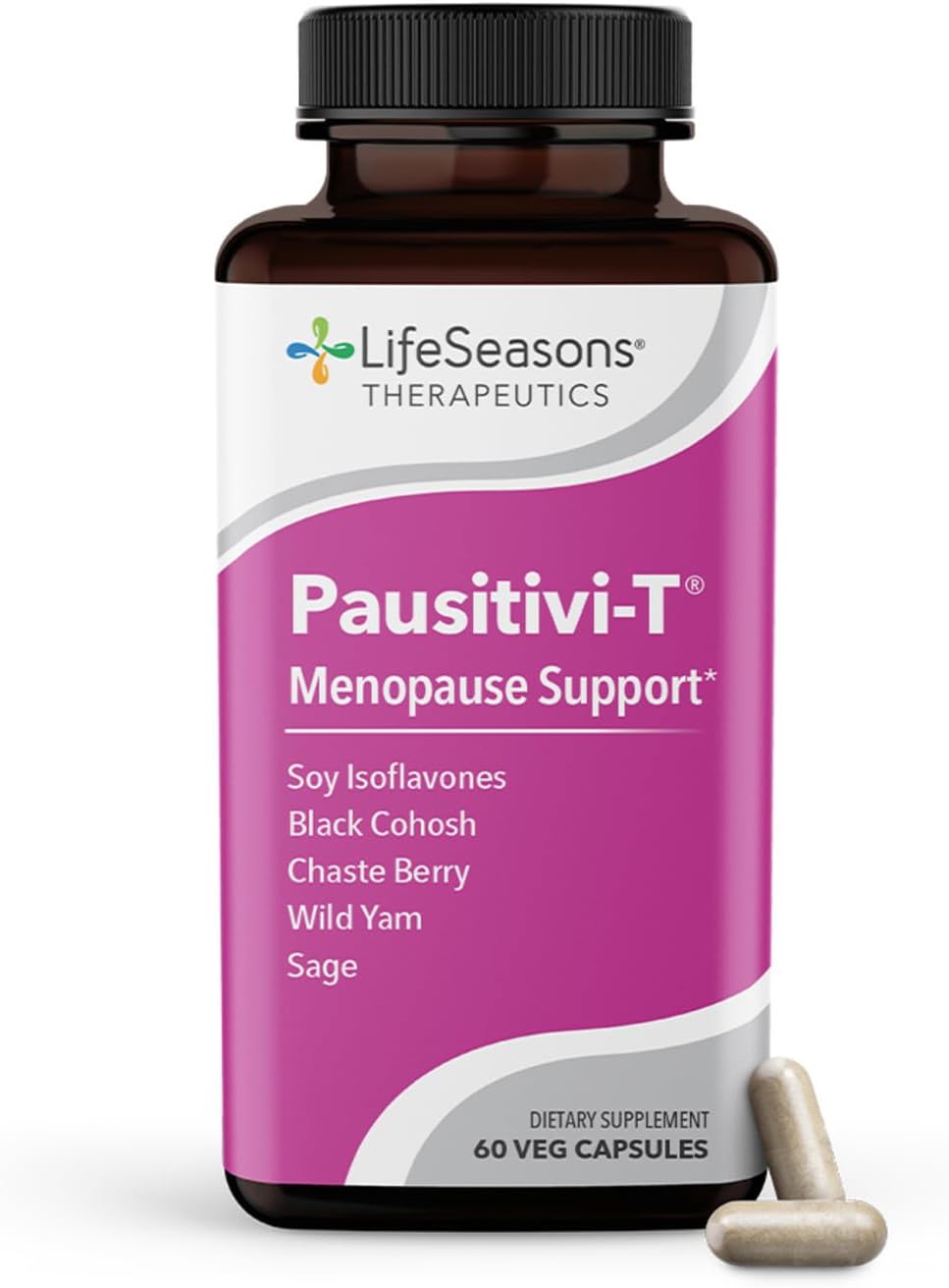 Pausitivi-T - Menopause Support Supplement - Powerful Relief for Hot Flashes, Hormone Imbalance & Night Sweats - 60 Capsules