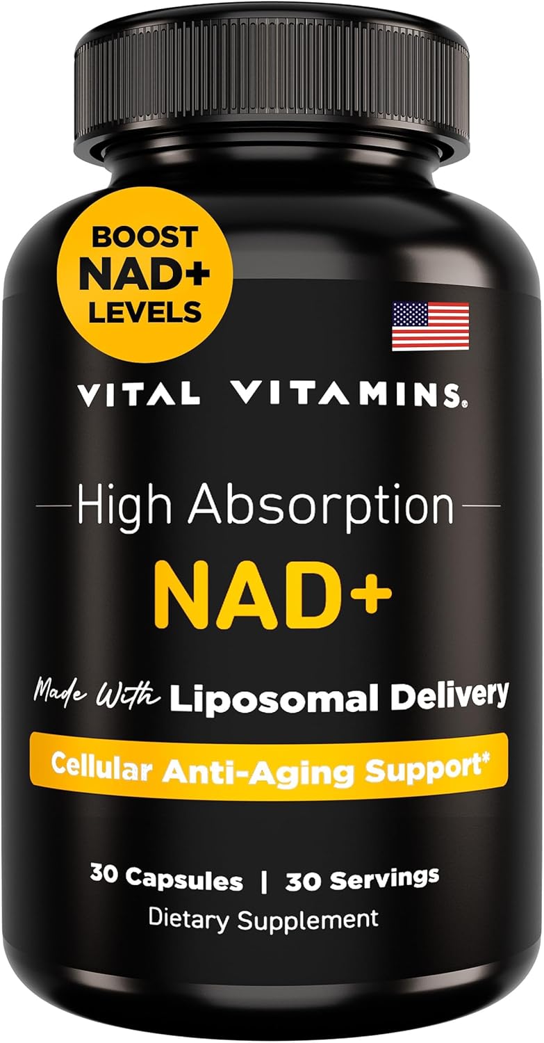 Vital Vitamins NAD Supplement - NAD+ (Nicotinamide Adenine Dinucleotide) for Men & Women