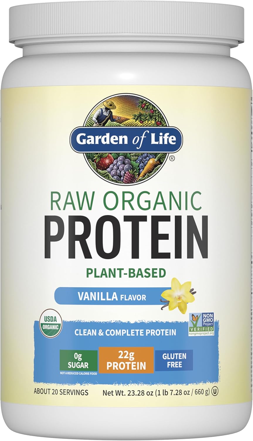 Garden of Life Protein Powder, Vegan Protein Powder, BCAA, Probiotics & Digestive Enzymes, 1.5 LB