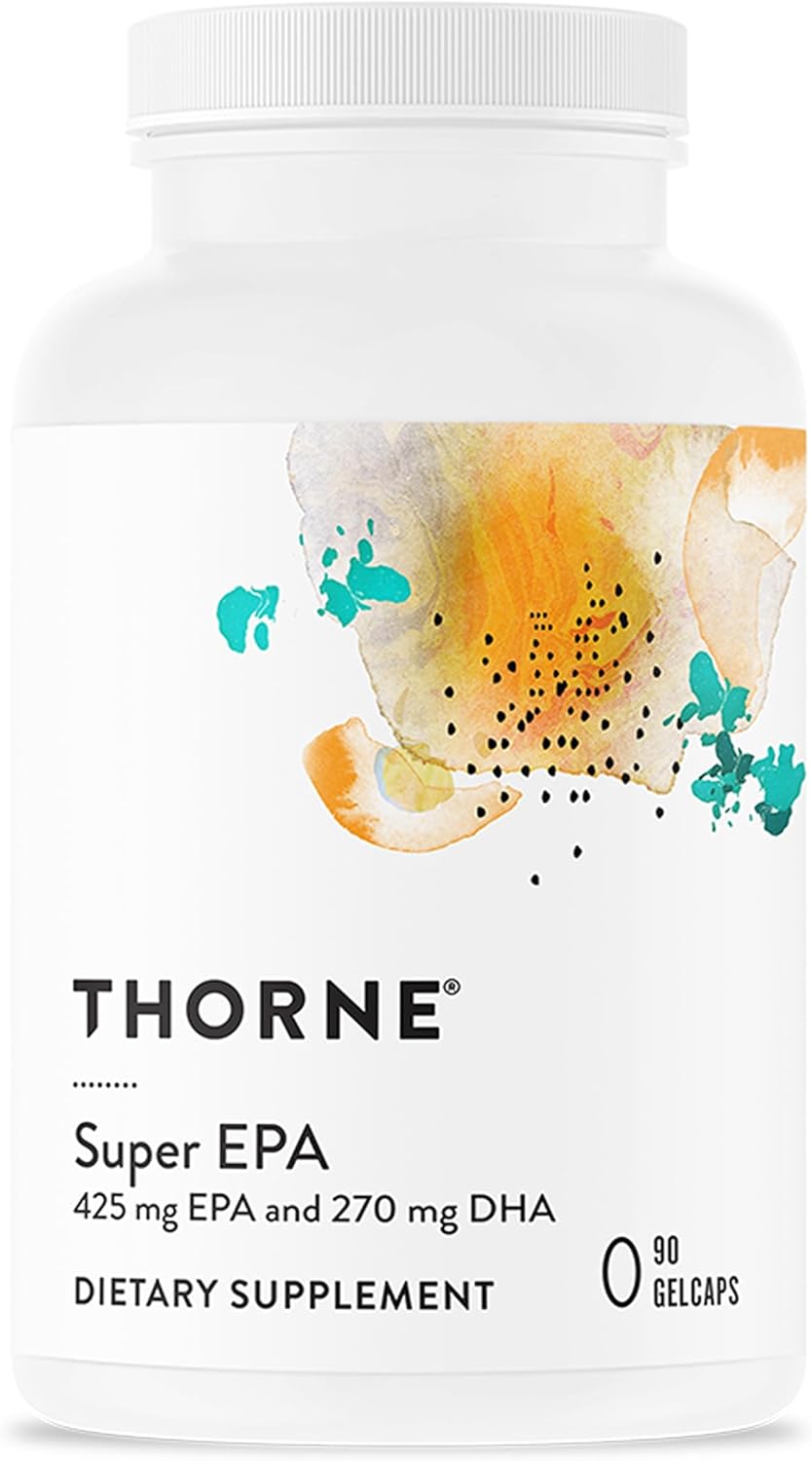 THORNE - Super EPA - Omega-3 Fatty Acids EPA 425mg & DHA 270mg Supplement - 90 Gelcaps
