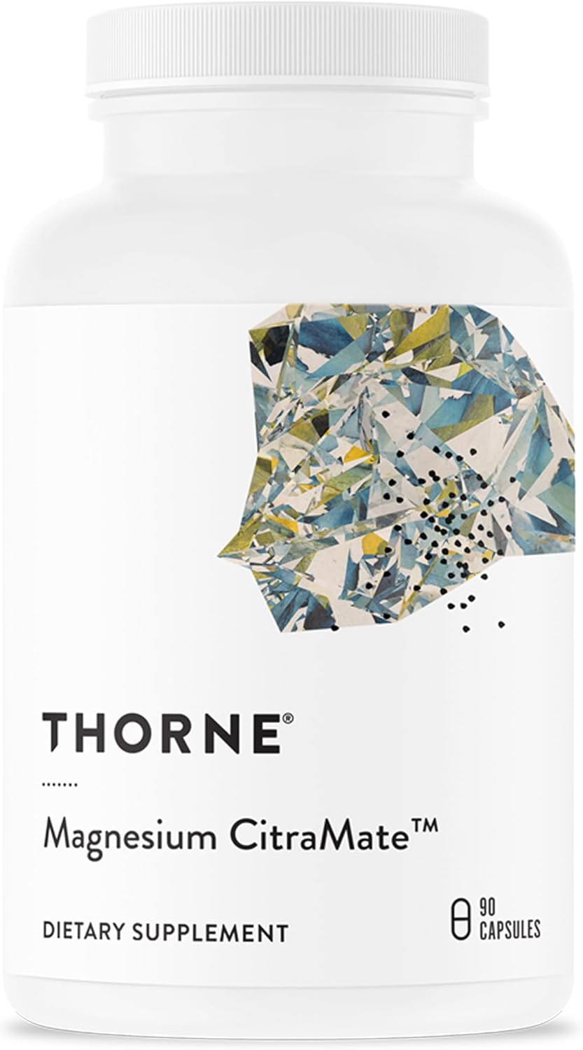 THORNE - Magnesium CitraMate - Magnesium Citrate & Malate Supplement Third-Party Certified - 90 Servings